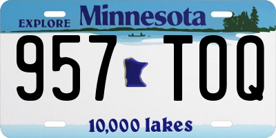 MN license plate 957TOQ