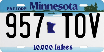 MN license plate 957TOV