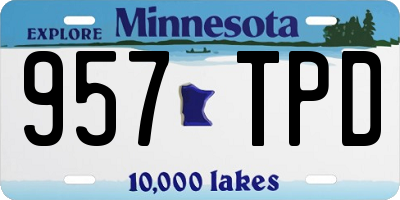 MN license plate 957TPD