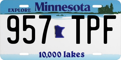 MN license plate 957TPF