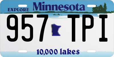 MN license plate 957TPI