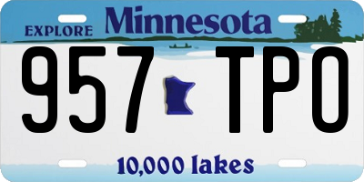 MN license plate 957TPO