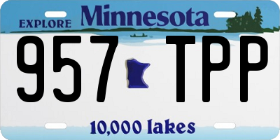 MN license plate 957TPP