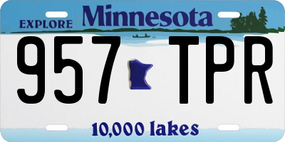 MN license plate 957TPR