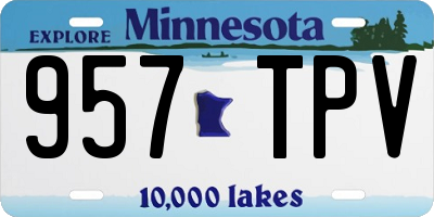 MN license plate 957TPV