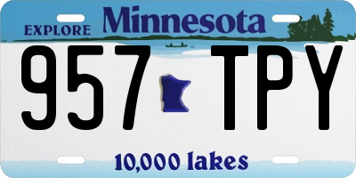MN license plate 957TPY