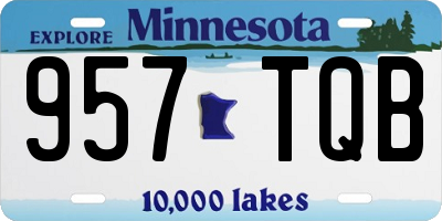 MN license plate 957TQB