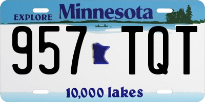 MN license plate 957TQT