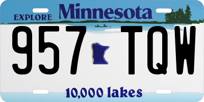 MN license plate 957TQW