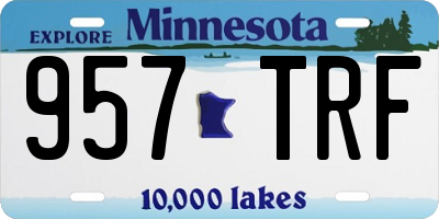 MN license plate 957TRF