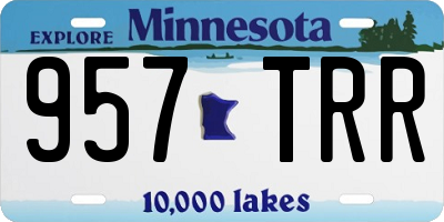 MN license plate 957TRR