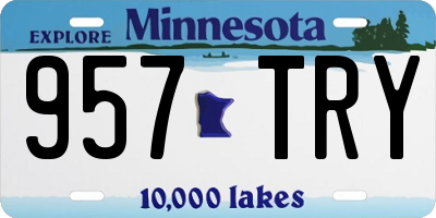 MN license plate 957TRY