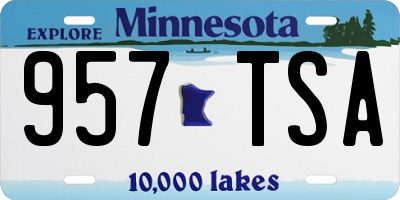 MN license plate 957TSA