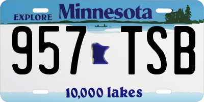 MN license plate 957TSB