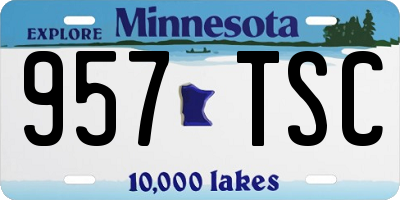 MN license plate 957TSC