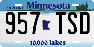 MN license plate 957TSD
