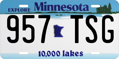 MN license plate 957TSG