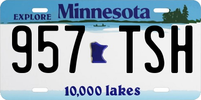 MN license plate 957TSH
