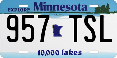 MN license plate 957TSL