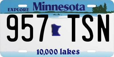 MN license plate 957TSN