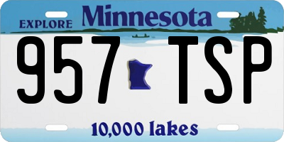 MN license plate 957TSP