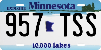 MN license plate 957TSS
