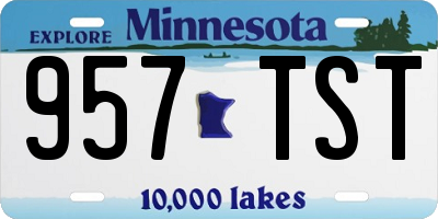 MN license plate 957TST