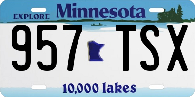 MN license plate 957TSX