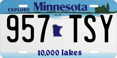 MN license plate 957TSY