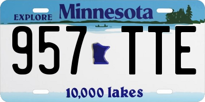 MN license plate 957TTE