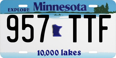 MN license plate 957TTF
