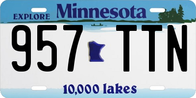 MN license plate 957TTN