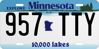 MN license plate 957TTY