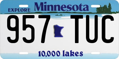 MN license plate 957TUC