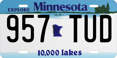 MN license plate 957TUD