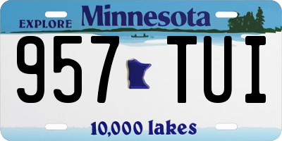 MN license plate 957TUI