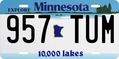 MN license plate 957TUM