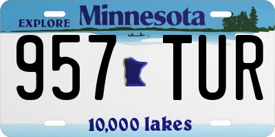MN license plate 957TUR