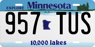 MN license plate 957TUS