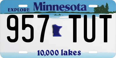 MN license plate 957TUT