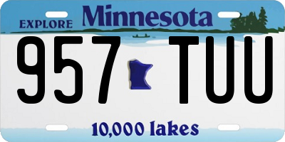 MN license plate 957TUU
