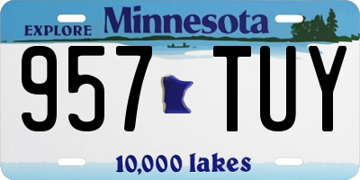 MN license plate 957TUY
