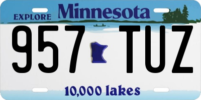 MN license plate 957TUZ