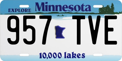 MN license plate 957TVE