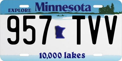 MN license plate 957TVV