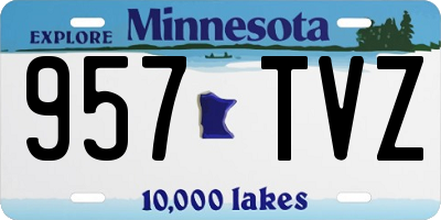 MN license plate 957TVZ