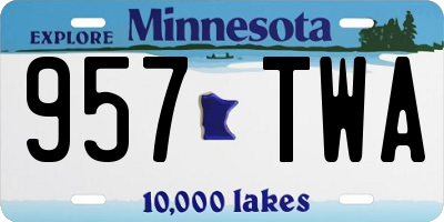 MN license plate 957TWA
