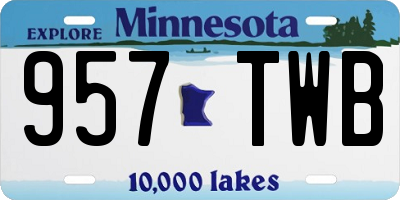 MN license plate 957TWB