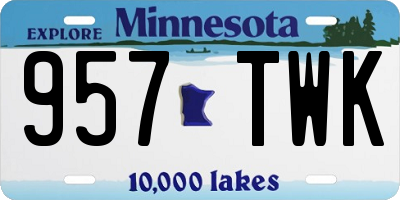 MN license plate 957TWK