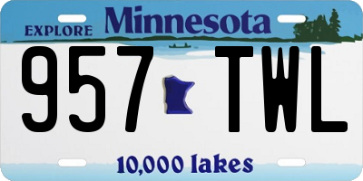 MN license plate 957TWL